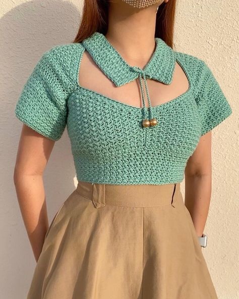 Crochet Short Dresses, Crochet Bolero Pattern, Crochet Tank Tops, Crochet Fashion Patterns, Crochet Tank, Crochet Shirt, Crochet Top Pattern, Fashion Attire, Crochet Blouse