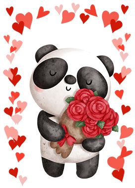 Free printable Valentine cards with cute motives Panda Valentines Day Cards, Panda Valentines, Free Printable Valentine Cards, Panda Bears Wallpaper, Free Valentine Cards, Free Printable Valentines Cards, Printable Valentine Cards, Yoda Images, Panda Card