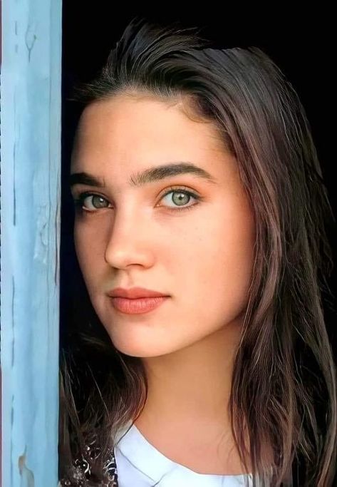 (1) Lucie Sitarova - Jennifer Connelly x | Facebook Jennifer Connelly Now, Jennifer Conely, Jennifer Connelly Young, Badass Aesthetic, Most Beautiful Eyes, Long Dark Hair, Hollywood Actors, Actrices Hollywood, Jennifer Connelly