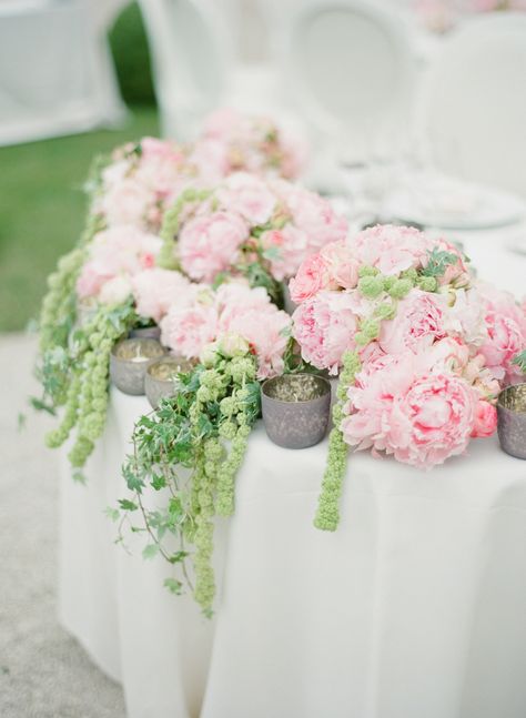 #hydrangea Photography: Polly Alexandre Photography - alexandreweddings.com View entire slideshow: Cascading Centerpieces on http://www.stylemepretty.com/collection/1511/ Cascading Centerpieces, Pink Hydrangea Wedding, Hydrangea Wedding, Beautiful Wedding Reception, Wedding Reception Inspiration, Mint Wedding, Pink Hydrangea, Mod Wedding, Wedding Mood