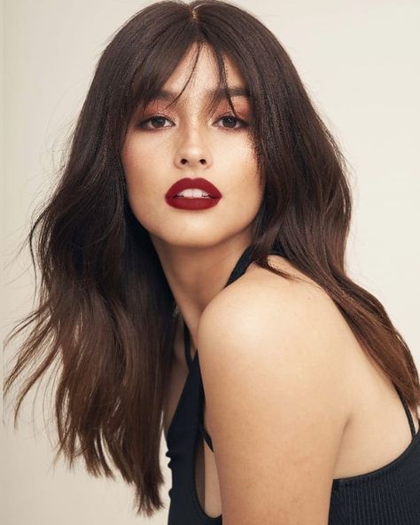 Liza Soberano Makeup, Liza Soberano Photoshoot, Filipina Makeup, Lisa Soberano, Liza Soberano, Beautiful Lips, Beautiful Woman, Dark Hair, Woman Face