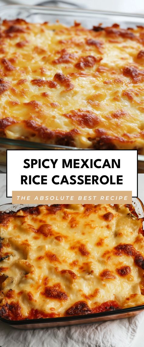 Image for Spicy Mexican Rice Casserole Asian Casserole, Spicy Mexican Rice, Easy Mexican Rice, Mexican Rice Casserole, Mexican Rice Recipe, Mexican Rice Easy, Rotisserie Chicken Salad, Mexican Rice Recipes, Gluten Free Tortillas