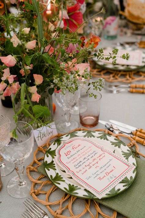 Rent: Green Cotswolds Dinner Whimsical Table Setting Wedding, Natural Table Settings Wedding, Floral Dinner Party Aesthetic, Elevated Dinner Party, Garden Party Table Scape, Table Scapes Dinner Party, Green Wedding Aesthetic, Wedding Tablescapes Long, Garden Wedding Tablescape