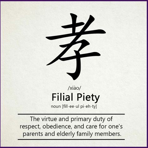 In Confusion philosophy, filial piety is the virtue of respecting, obeying, and taking care of our parents and elderly kin. This saying is something that resounds with me because it is so accurate, but not something that Icarus followed. His father did everything to try and protect and save him through their journey, but Icarus was stubborn and arrogant and did not respect his father's words. Because of this, his life was lost. Filial Piety, Eastern Philosophy, Physical Disabilities, Healing Words, Knowledge And Wisdom, Elderly Care, Care Quotes, Self Respect, Caregiver