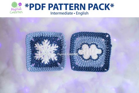 Snowflake Granny Square, Visual Learners, Square Crochet, Granny Squares Pattern, Square Patterns, Unique Crochet, Granny Squares, Crochet Granny, Half Double Crochet