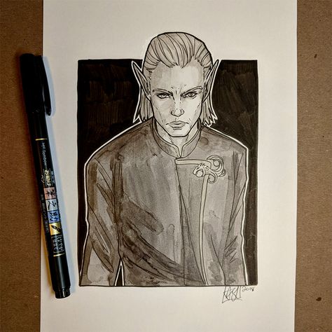 Patches Draws — Inktober Day 16 - Keir Feyre And Rhysand, A Court Of Mist And Fury, Male Sketch, Drawings, Books, Art