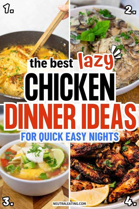 Searching for lazy last minute dinner ideas that have chicken? We have the best easy and lazy dinner ideas using chicken breast right here! These lazy meals and recipes are all easy to make. Give our easy dinner with chicken a try! Lazy Chicken Dinner, The Lazy Dish Recipes, Healthy Dinner Chicken Recipes, Chicken Recipes For Picky Eaters, Chicken Recipe For Picky Eaters, Healthy Dinner Chicken, Dinner Chicken Recipes, Lazy Dinner Ideas, Deep Dish Pizza Casserole