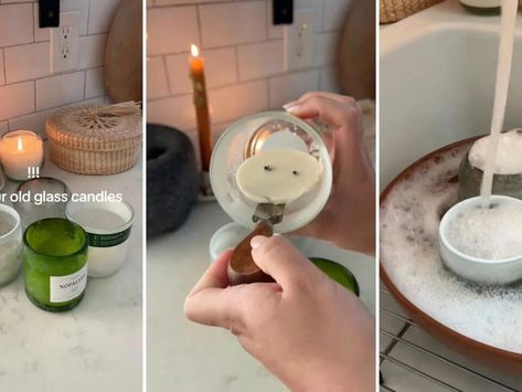 Woman shares creative idea for reusing glass candle holders instead of throwing them away: 'I always get compliments' - NewsBreak Breaker Box, Tamera Mowry, America Food, Extreme Makeover, High End Kitchens, Chicago Food, Pickle Jars, White Bean Soup, Pickle Relish