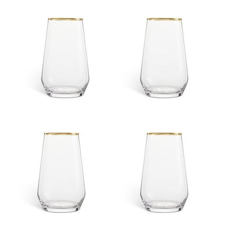 Gold Rimmed Glasses, High Ball Glasses, Hi Five, North Sydney, Classic Wedding Cake, Gold Tips, Dinner Service, Glasses Drinking, Gold Glass