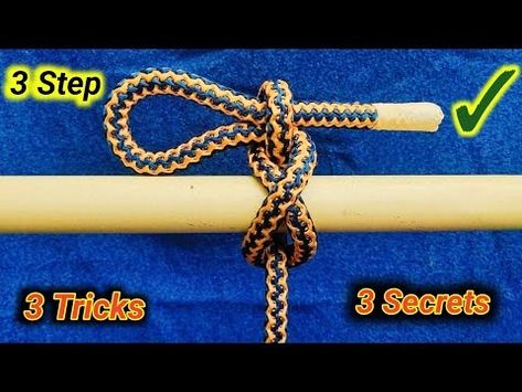 How to tie a beautiful hidden knot /ropeknots - YouTube Hidden Knot, Rope Knots, Knot