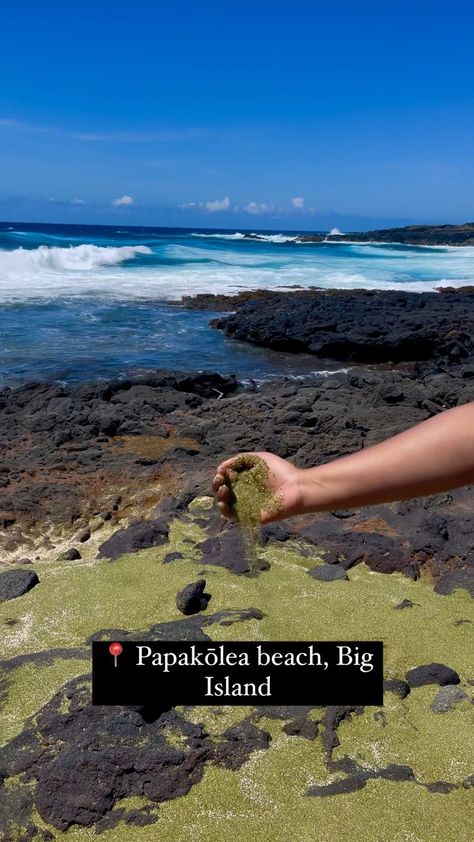 Nishat & Musa | Adventure Travel Photographers on Instagram: "Do you know there is one green sand beach in Hawaii? You need to hike 4 mile roundtrip or take a off-road vehicle ride from the locals to go there. 📍 Papakōlea green sand beach, Big Island #hawaiivacation #beachvibes #greensandbeach #hawaiibeach" Papakolea Green Sand Beach, Green Sand Beach Hawaii, Green Sand Beach, Beach In Hawaii, Green Sand, Off Road Vehicle, Road Vehicle, Hawaii Beaches, Hawaii Vacation