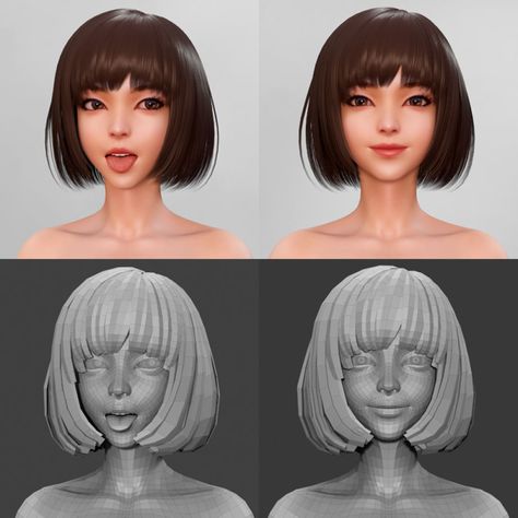 Shin Jeongho, Digital Modeling, Zbrush Hair, Concept Art Landscape, 3d Reference, 3d Karakter, Stylized Character, Zbrush Character, Zbrush Tutorial