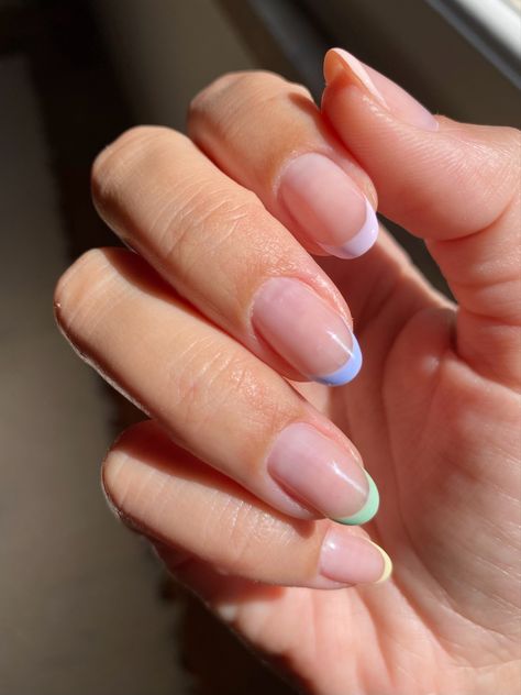 Pastel French Tip Nails, Pastel French Tips, Secret Cinema, French Tips Nails, Nails Pastel, Tips Nails, French Tips, Healthy Nails, Nail Inspiration