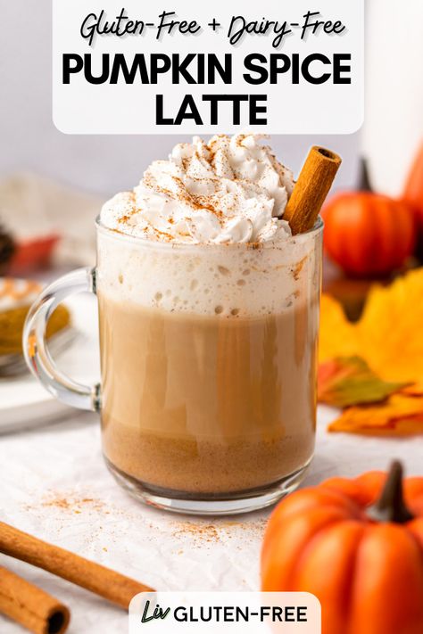 Warm and cozy, this gluten-free, dairy-free, and vegan pumpkin spice latte recipe puts a healthy twist on the classic fall drink. Gluten Free Halloween Food, Vegan Pumpkin Spice Latte, Paleo Pumpkin Spice, Gluten Free Fall Recipes, Healthy Pumpkin Spice Latte, Pumpkin Spice Latte Recipe, Gluten Free Thanksgiving Recipes, Vegan Pumpkin Spice, Starbucks Pumpkin Spice