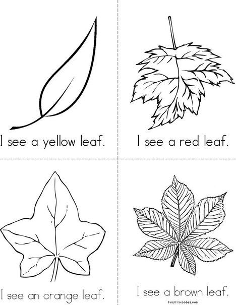 Fall Leaves Mini Book from TwistyNoodle.com Fall Preschool Unit, Shape Worksheets For Preschool, Fall Science, Fall Lesson Plans, Twisty Noodle, Reading Tutoring, Fall Preschool Activities, Leaf Book, Fall Lessons