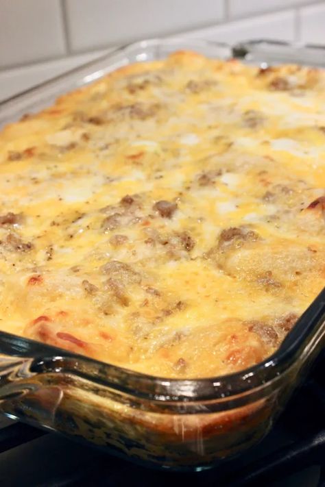 Bubble Up Sausage Breakfast Casserole Breakfast Casserole With Crescent, Breakfast Casserole With Crescent Rolls, Casserole With Crescent Rolls, Sausage Crescent Rolls, Crescent Roll Breakfast Recipes, Delicious Breakfast Casserole, Best Breakfast Casserole, Baked Breakfast Recipes, Breakfast Crescent Rolls