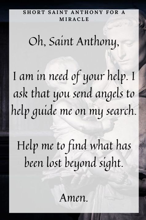 6 Prayers to Saint Anthony for a Miracle - Prayrs Saint Anthony Prayer, St Anthony Miracle Prayer, Answered Prayer Quotes, St Anthony Prayer, Prayer Watches, St Michael Prayer, Spanish Prayers, Catholic Wallpaper, Fast And Pray