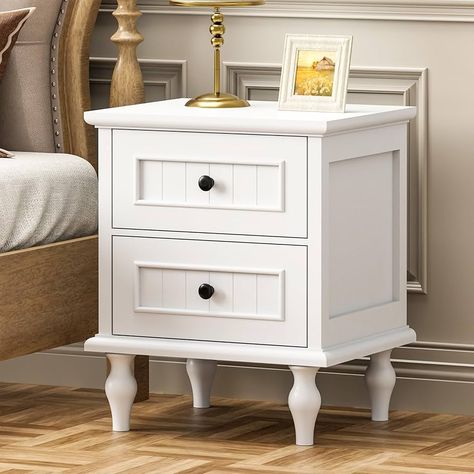 White nightstand bedroom