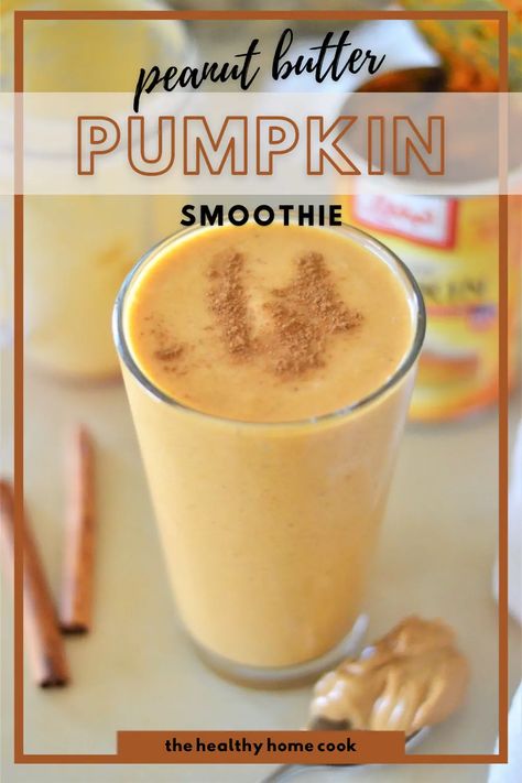 Pumpkin Peanut Butter Smoothie, Pumpkin Protein Shake, Pumpkin Smoothie Recipe, Pumpkin Peanut Butter, Banana Protein Shake, Peanut Butter Shake, Chicory Recipe, Special Drinks, Pumpkin Recipes Healthy