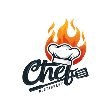 Chef Logo Design Graphics, Chef Logo Design Ideas, Kitchen Logo Design, Chef Logo Design, Chef Images, Chef Tattoo, Logo Pdf, Tufting Ideas, Cooking Logo