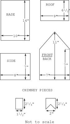 To make this gingerbread house, you need one base piece, two sides, and two front/back pieces. Homemade Gingerbread House, Gingerbread House Patterns, Cool Gingerbread Houses, Gingerbread House Template, Gingerbread House Recipe, Ginger House, Gingerbread House Parties, Make A Gingerbread House, Gingerbread House Designs