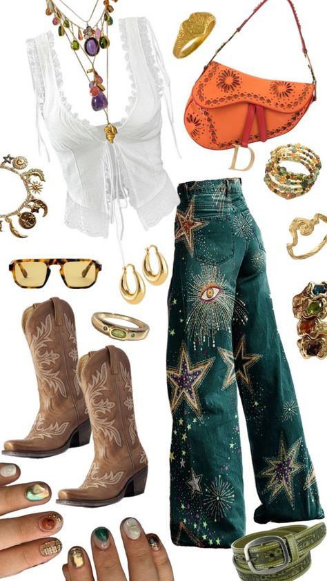 Check out ellisscarff's Shuffles Earthy Clothes, Outfits Earthy, Hippie Festival Outfit, 70s Inspired Outfits, Interesting Outfits, Urban Style Outfits, Fall Attire, Earthy Outfits, Hippie Style Clothing