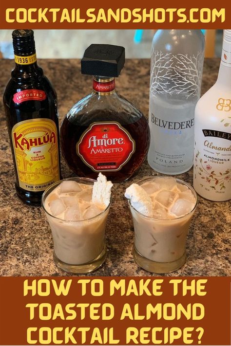 Almond Baileys Recipes, Toasted Almond Drink, Almond Cocktails, Amaretto Coffee, Almond Drink, Tequila Mixed Drinks, Creative Drinks, Christmas Drinks Recipes, Christmas Drinks Alcohol