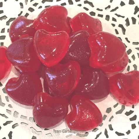 Homemade Valentine's Day Gummy Treats - Team Cartwright Gummy Nails, Gummy Hearts, Heart Candies, Valentine Bingo, Valentine's Day Crafts For Kids, Small Mason Jars, Cow Bones, Homemade Valentines, Games Activities