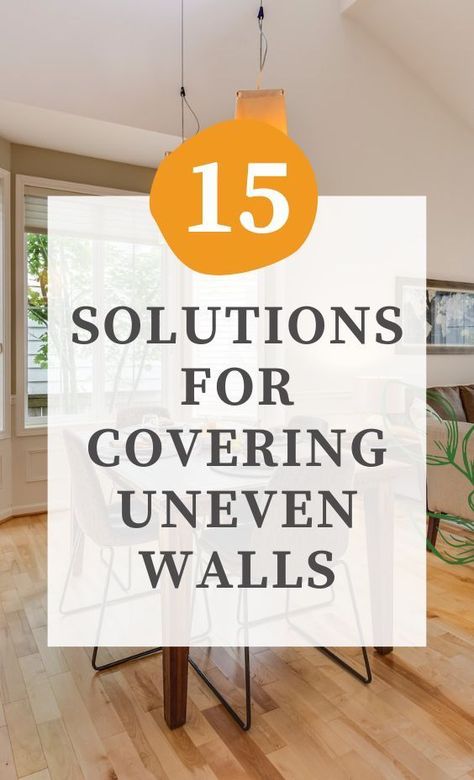 How To Cover A Brick Wall, Uneven Bedroom Walls Solutions, Wall Cover Up Ideas Diy, Painting Uneven Walls, How To Cover A Textured Wall, How To Decorate Uneven Wall Space, Uneven Living Room Wall, Uneven Bedroom Wall, Wall Hiding Ideas