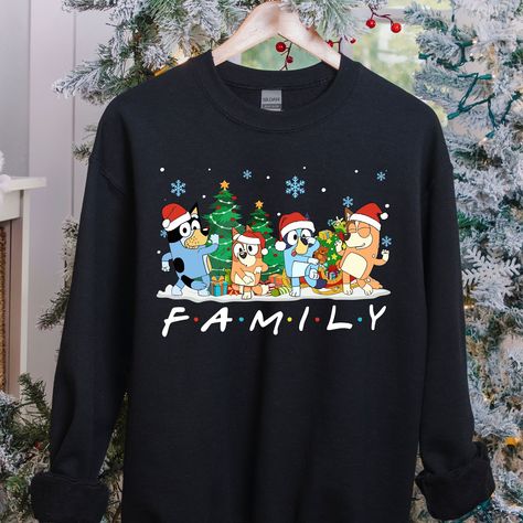 Christmas Blueydad Family Sweatshirt, Christmas Family Blueydad Shirt Sweatshirt Bluey Shirt, Bluey Party, Bluey Family, Baseball Jersey Shirt, Christmas Travel, Family Christmas Shirts, Family Shirt, Sweatshirt Christmas, Christmas Family