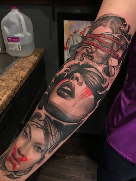 Bad Apple Tattoo, Good And Evil Tattoos, Boxing Tattoos, No Evil Tattoo, Apple Tattoo, Fake Tattoo Sleeves, See Tattoo, Omerta Tattoo, Evil Tattoo