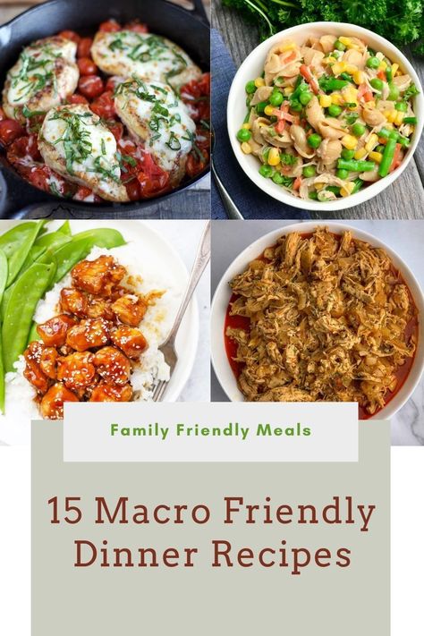 Macro friendly meals that the whole family will love! Check out these easy macro dinners that make great leftovers! #macrodiet #macrorecipes #macrodinners Family Friendly Macro Dinners, Macro Friendly Family Meals, Macro Friendly Recipes For Beginners, Macro Friendly Recipes Dinner Families, Macro Friendly Recipes Gf Df, Macro Friendly Dinners For Family, Macro Dinners For Family, Macro Friendly Family Dinners, Macro Friendly Side Dishes