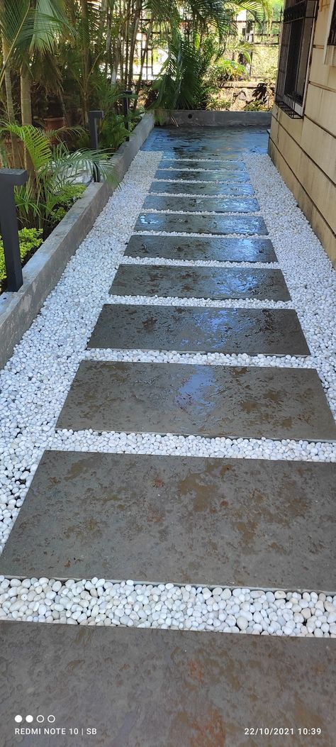 Tile Sidewalk, Tiles Garden, Stone Step, Garden Tiles, Pebble Stone, Stepping Stones, Tile, Stone, Outdoor Decor