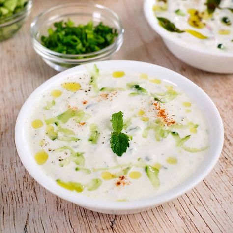 Cucumber Raita Recipe, Dal Palak Recipe, Spinach Lentil, Palak Recipe, Spinach Dal, Raita Recipe, Nepali Food, Cucumber Raita, Indian Side Dishes