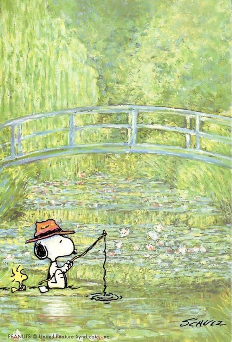 Charlie Brown Aesthetic, 귀여운 음식 그림, L Wallpaper, Claude Monet Paintings, Snoopy Wallpaper, Snoopy Pictures, Monet Paintings, Snoopy Love, Postcard Collection