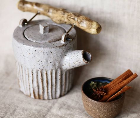 Hand Built Ceramic Teapots, Hand Built Teapot Pottery, Hand Built Teapot, Ceramic Teapots Handbuilt, Teapot Handles, Teapots Ceramic, Clay And Wood, Pottery Tea Pot, Ceramics Inspiration