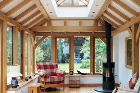 Conservatory Interiors, Kitchen Orangery, Renovation Facade, Orangery Conservatory, Garden Room Interiors, Oak Framed Extensions, Orangery Extension, Conservatory Design, Garden Room Extensions