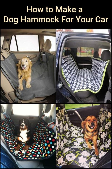 Tired of cleaning your car’s interior after every trip to the dog park or vet? Then protect your seats by making this DIY hammock! Car Hammock, Dog Backyard, Dog Hammock For Car, Diy Hammock, Dog Hammock, Mom Vibes, Car Protection, Dog Seat, Road Trip Adventure