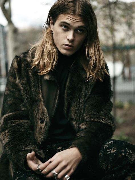 The Downtowners (Interview Magazine) Michael Bailey Gates, Long Hair Male Model, Famous Male Models, Long Hair Models, Interview Magazine, French Models, Mens Hair, Long Locks, Modeling Career