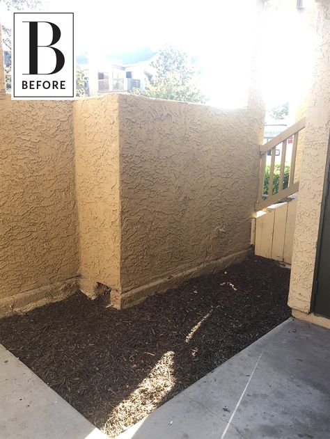 Before & After: A Budget- and Renter-Friendly Patio Makeover Renter Friendly Patio, Renting Hacks, Small Covered Patio, Resin Wicker Patio Furniture, Patio Upgrade, Paver Patios, Diy Patio Pavers, Concrete Patio Makeover, Brick Paver Patio