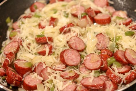 Creamy Keto Kielbasa and Sauerkraut - Whole Lotta Yum Keto Sausage And Sauerkraut Recipes, Keilbasa And Sauerkraut Recipes, Keto Smoked Sausage Recipes, Keilbasa And Sauerkraut, Keto Kielbasa, German Recipes Dinner, Kielbasa And Sauerkraut, Kabasa Recipes, Best Cabbage Recipe