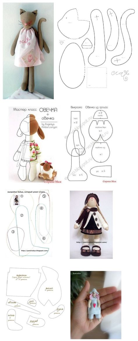 free cat sewing pattern Simple Doll Pattern, Tilda Doll Patterns Free Printable, Cat Sewing Pattern, Cat Sewing, Dolls Pattern, Soft Toy Patterns, Ideal Toys, Sew Ins, Trendy Sewing