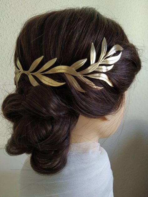 Greek Headpiece, Greek Goddess Style, Laurel Wreath Crown, Greek Crown, Greek Hair, Goddess Style, Leaf Headpiece, Goddess Crown, Leaf Crown