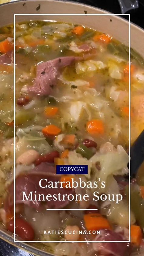 Carrabba's Minestrone: Hearty & Delicious Minestrone Soup Carrabas, Carrabas Minestrone Soup, Carrabba's Minestrone Soup Recipe, Italian Minestrone Soup Recipe, Carrabbas Recipes, Italian Minestrone Soup, Minestrone Soup Easy, Italian Grill, Minestrone Soup Recipe