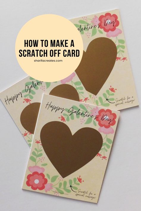 How To Make A Scratch Off Card, How To Make Scratch Off Cards, Scratch Off Valentine Cards, Diy Valentines Cards For Friends, Diy Valentine's Cards For Friends, Diy Scratch Off Cards, Cards For Scrapbook, Crafternoon Tea, Sister Cards