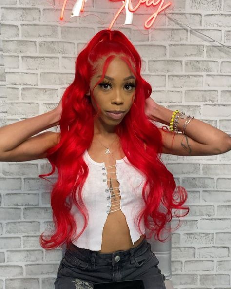 Red Lace Wig, Yungeen Ace, Hair Burgundy, Lace Fronts, Red Water, Red Wigs, Curly Human Hair Wig, Human Virgin Hair, Colored Wigs