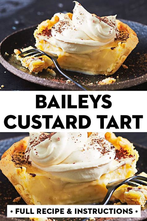 Baileys Custard, Sweet Pies, Tasty Desserts, Baileys Recipes, Custard Desserts, Custard Tart, Pies Maker, Custard Recipes, Sweet Pie