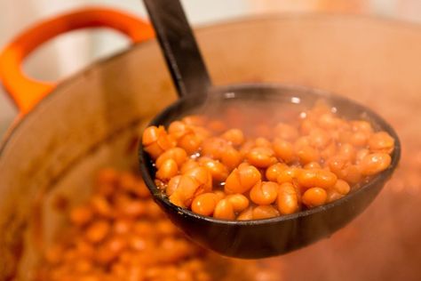 RECIPE: “Campfire” Cholent – Super Tasty  Easy on the Digestion Jewish Stew – YeahThatsKosher – Kosher Restaurants  Travel Cholent Recipe, Baked Beans Crock Pot, Canned Baked Beans, Grape Jelly Meatballs, Boston Baked Beans, Frijoles Refritos, Baked Bean Recipes, Recipe Icon, Starchy Foods