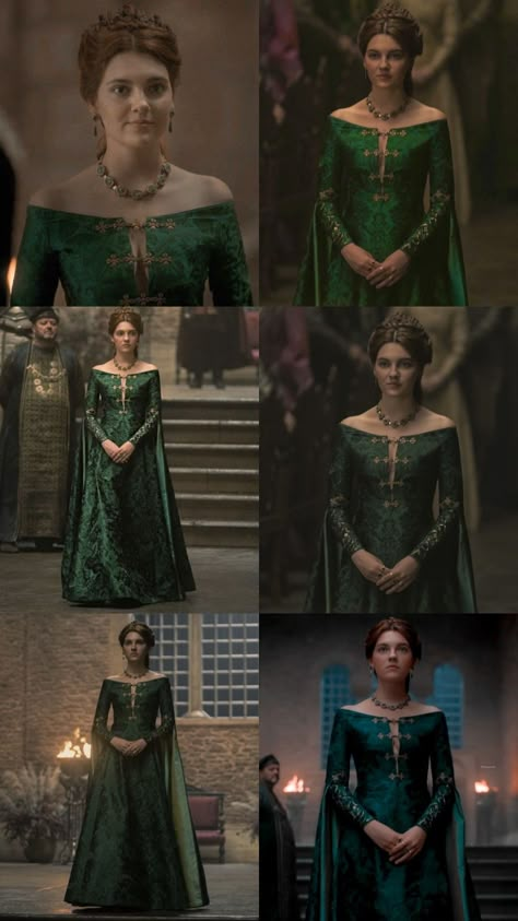 Alicent Hightower Green Dress, Alicent Hightower Costume, Alicent Hightower Cosplay, Alicent Hightower Hairstyle, Alicent Hightower Outfit, Alicent Hightower Wallpaper, Alicent Hightower Dress, Alicent Hightower Hair, Young Alicent Hightower