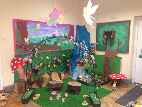 Enchanted Forest Book, Forest Classroom, Fairy Tales Preschool, Reading Corner Classroom, Dramatic Play Themes, Enchanted Forest Theme, Role Play Areas, Disney Classroom, Dramatic Play Preschool